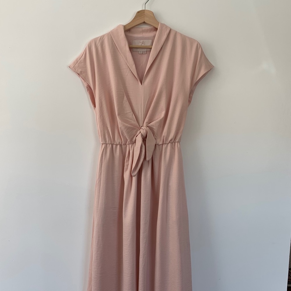 Gal Meets Glam Pink Front Tie Dress